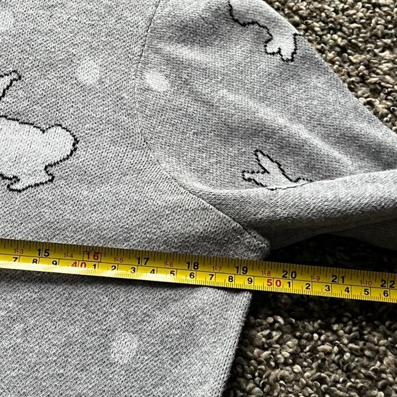 Loft Gray Cute Bunny Lightweight Sweater Womens Med Cottagecore Easter Girly - Picture 6 of 7